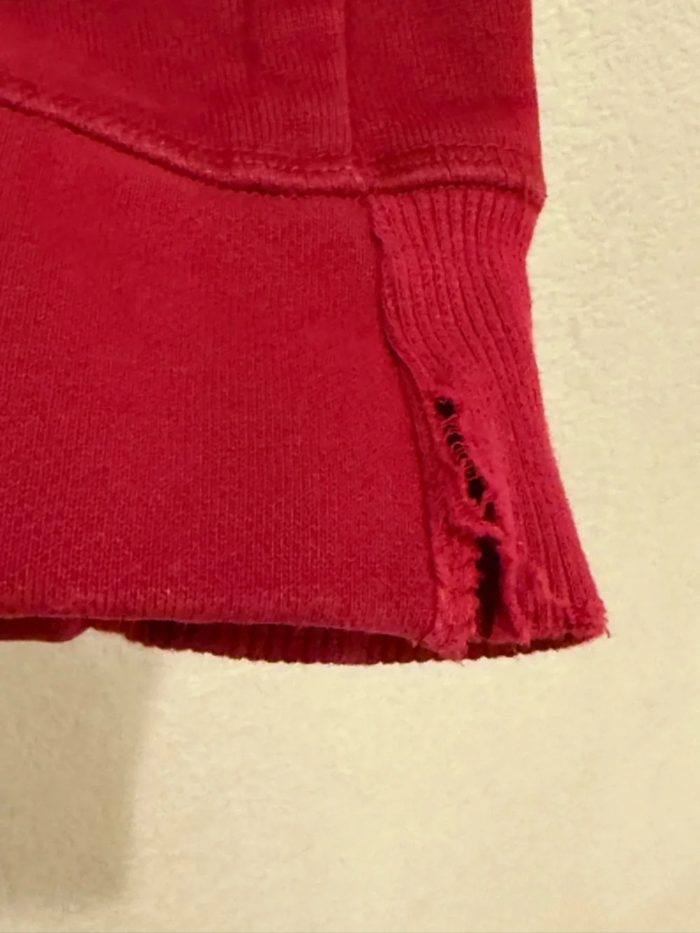 Lululemon Red Full Zip Hoodie Heavyweight Sweatshirt Size L